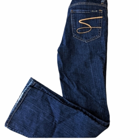 Seven7 Denim - Seven7 Flare Low Rise Women's Blue Jeans Size 27